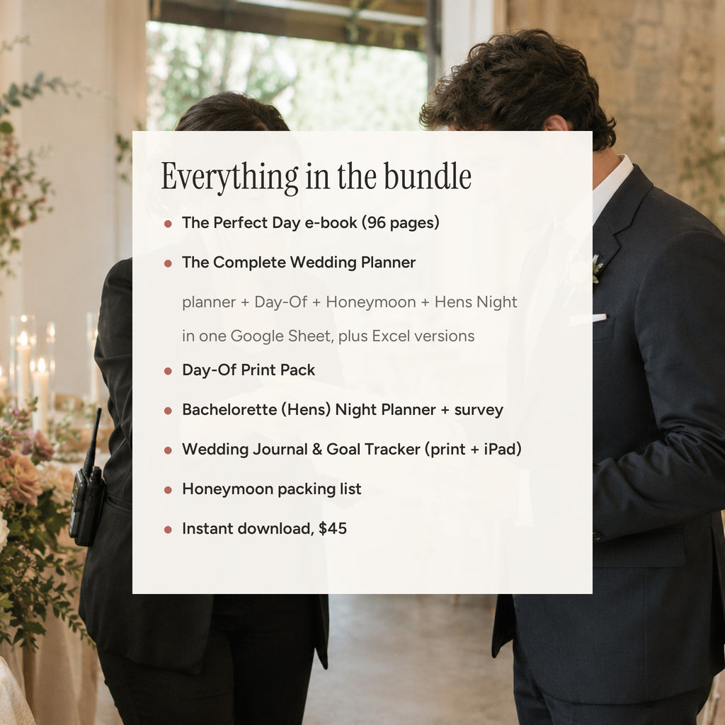 Everything in the Complete Wedding Blueprint Bundle
